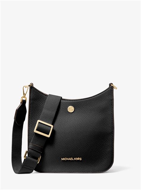 michael kors briley small messenger bag|Briley Small Pebbled Leather Messenger Bag .